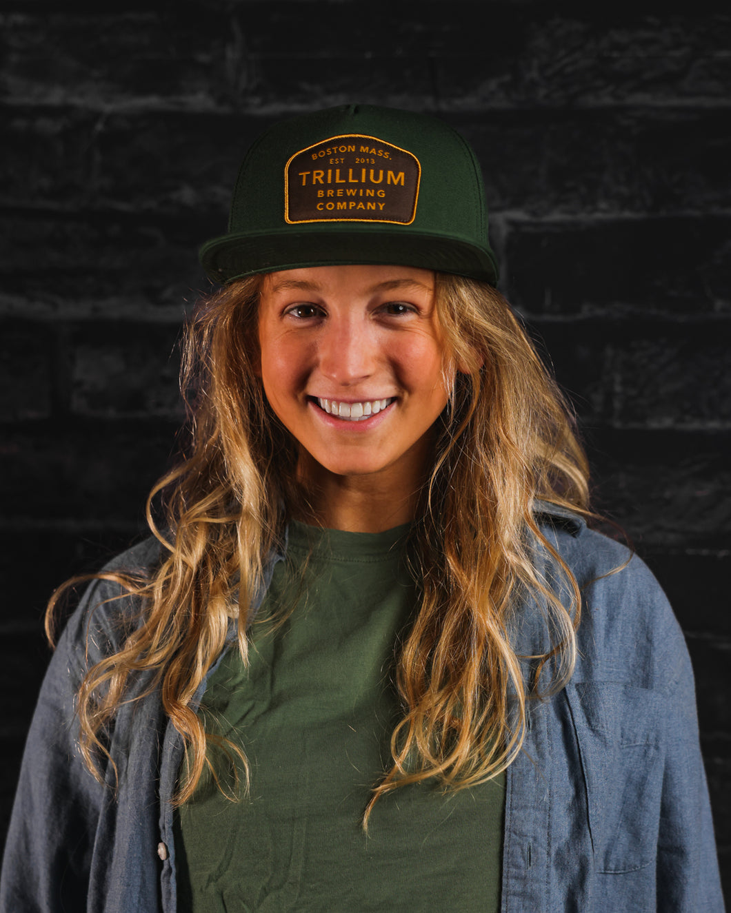 Trillium Patch 5-Panel Hat Forest Green