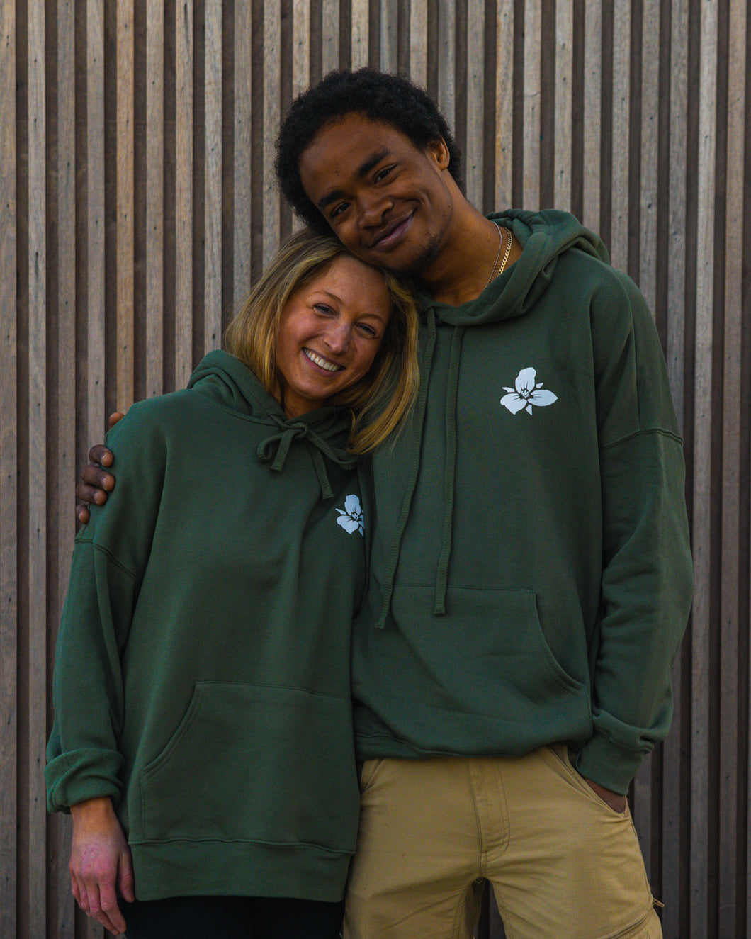 Trillium Stacked Logo Midweight Pullover Hoodie Military Green