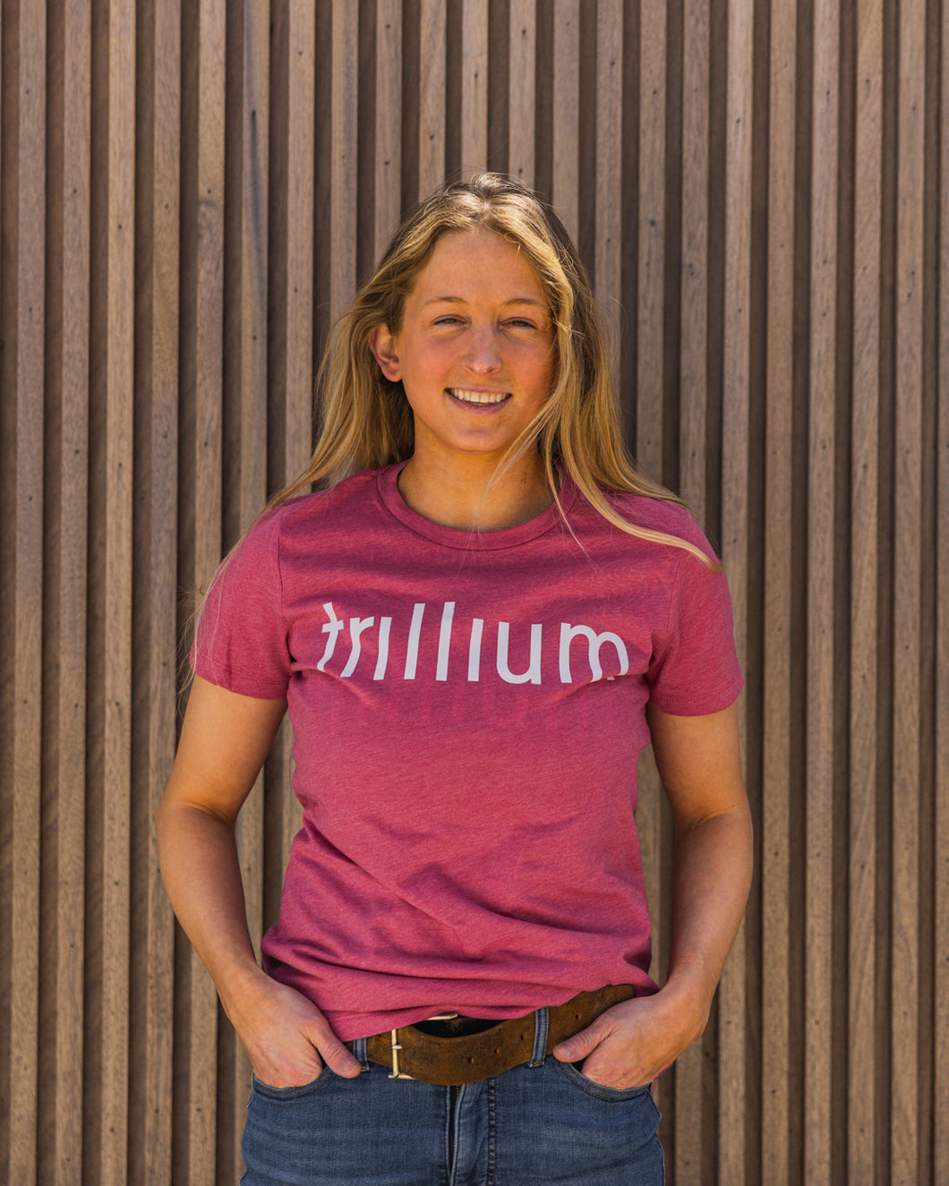Trillium Logo T-Shirt Heather Raspberry